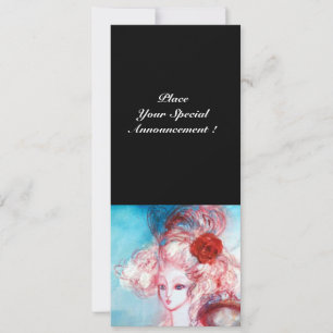 Invitation MADAME POMPADOUR , Costume de fête élégant et doré