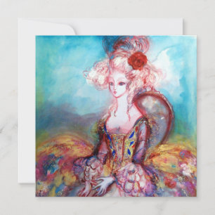 Invitation MADAME POMPADOUR, Soirée Costume Or Classique