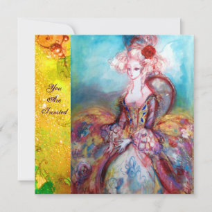 Invitation MADAME POMPADOUR, Soirée Costume Or Classique