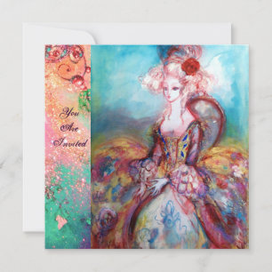 Invitation MADAME POMPADOUR, Soirée Costume Or Classique