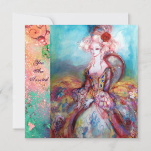 Invitation MADAME POMPADOUR, Soirée Costume Or Classique