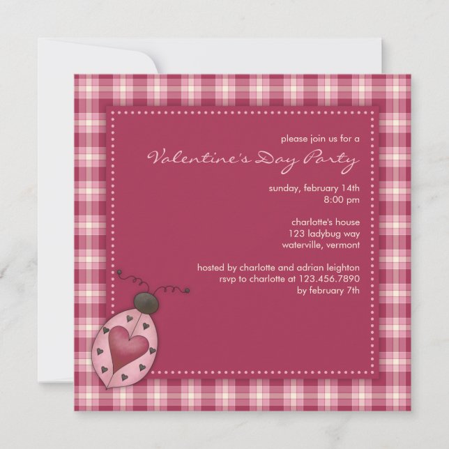 Invitation Madame : Valentine's Day Fête Invite (Devant)