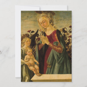 Invitation Madonna, Enfant et Ange de la Renaissance italienn