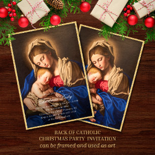 Invitation Madonna et l'enfant Fête de Noël religieuse