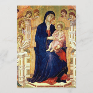Invitation Maestà, détail de Madonna et de son enfant sur le