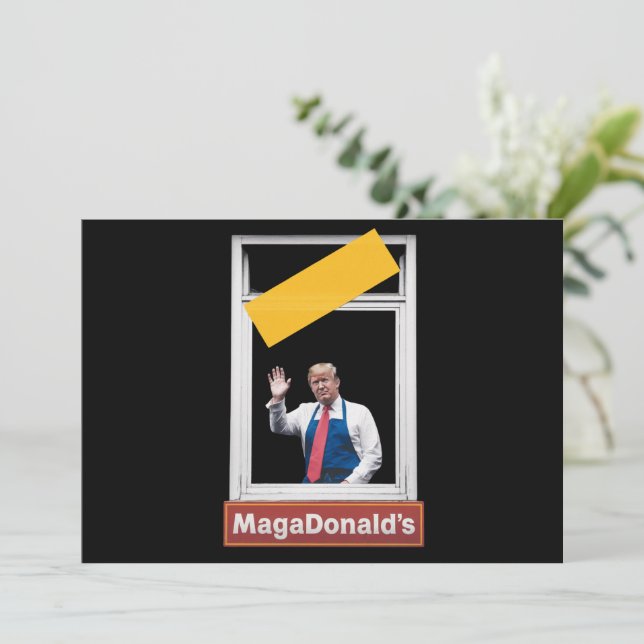 Invitation MAGADonald's Trump 2024 (Debout devant)