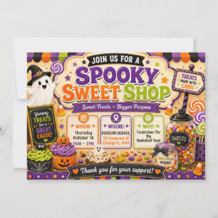 Invitation Magasin de friandises effrayantes d'Halloween