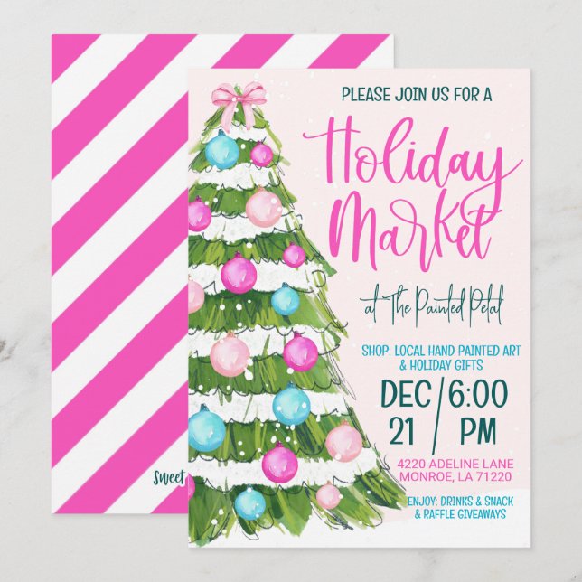 Invitation Magasin de vacances (Devant / Derrière)