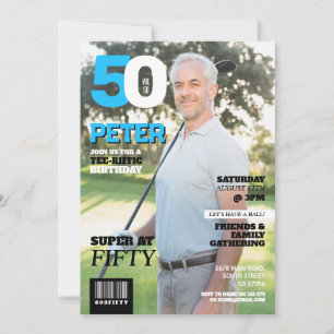 Invitation Magazine 50 Mens Golf Cinquante Golfeur Anniversai