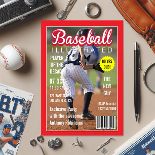 Invitation Magazine Celebrity Baseball fête d'anniversaire Ph