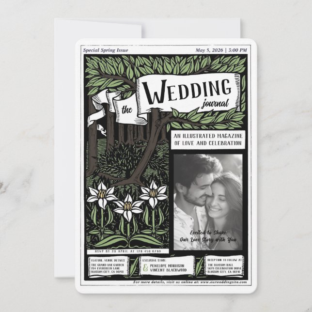 Invitation magazine Couverture Art nouveau Mariage (Devant)