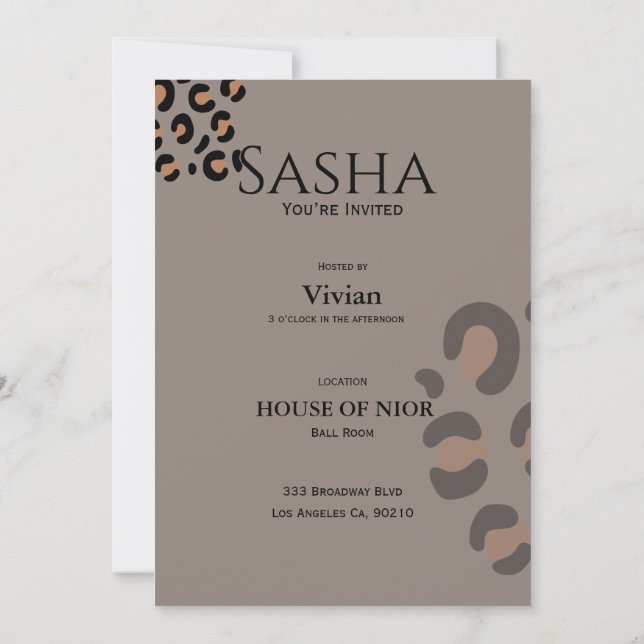 Invitation magazine de mode diva pour enterrement de vie de j (Dos)