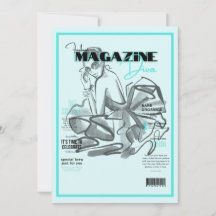 Invitation magazine de mode pour enterrement de vi