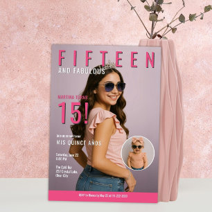 Invitation Magazine de Style Quinceañera Rose Mis Quince Añ