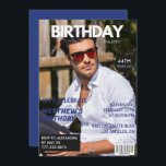 Invitation Magazine Marine bleu Photo Funny 44e anniversaire<br><div class="desc">Magazine Marine bleu Photo Drôle 44e anniversaire Invitation</div>
