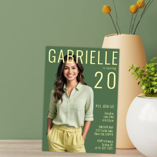 Invitation Magazine minimaliste moderne inspiré 20e anniversa