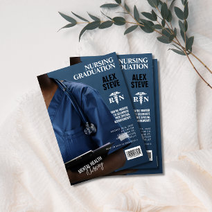 Invitation Magazine photo des diplômés de l'école de soins in