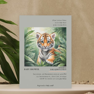 Invitation Magazine Style Wild Safari mignon baby shower de t