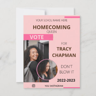 Invitation Magazine Vote Homecoming Queen Flyer Modèle