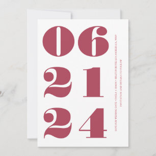 Invitation Magenta propre élégant moderne et minimaliste