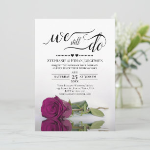 Invitation Magenta Rose Nous Faisons Toujours Mariage Vow Ren