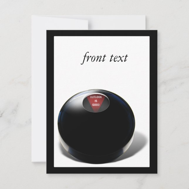 Invitation Magic 8 Ball dit, "Outlook est bon !" (Devant)