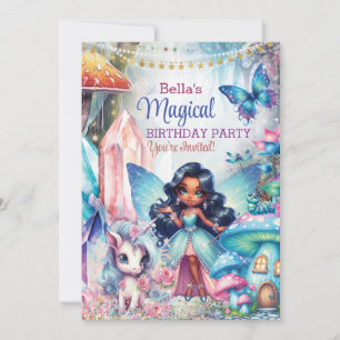 Invitation Magic Crystal Fairyland fête d'anniversaire