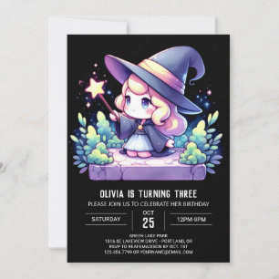 Invitation Magic Elegant Wizard Anniversaire