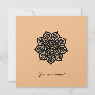 Invitation MAGIC EVENT papier d'or métallique