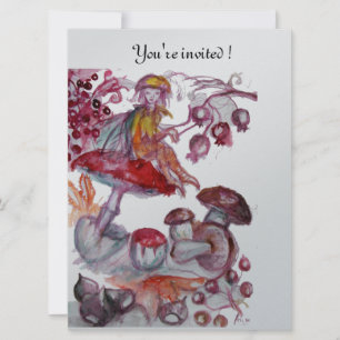 Invitation MAGIC FOLLET DE CHAMPIGNONS argent