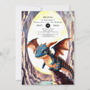 Invitation Magic Pastel Dragon Anniversaire