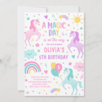 Magic Pastel Unicorn Rainbow Birthday Party