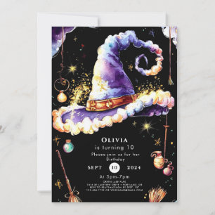 Invitation Magic Simple Boho Wizard Anniversaire