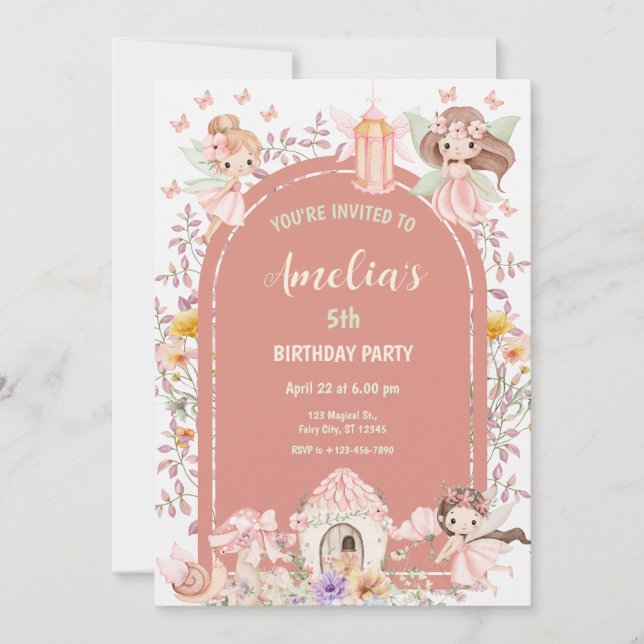 Invitation Magical Boho Fairy Garden (Devant)