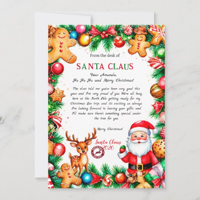 Invitation Magical Letter from Santa Card (Devant)