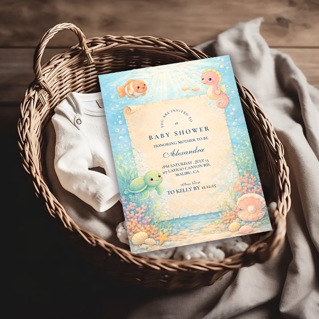 Invitation Magical Ocean Nursery Baby Shower (Créateur téléchargé)