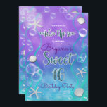 Invitation Magical Under The Sea Sweet 16 16e fête d'annivers<br><div class="desc">Magical Under The Sea Sweet 16 16th Birthday Party Invitation. Cela peut être customisé pour n'importe quel événement.</div>