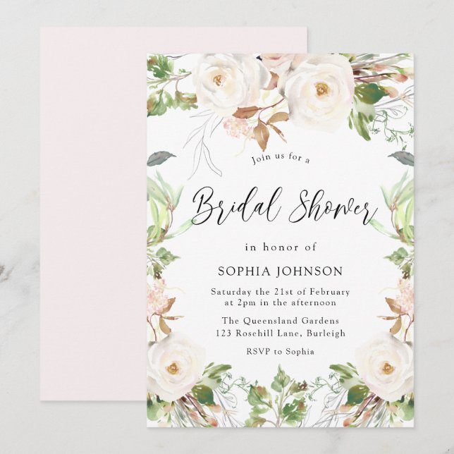 Invitation Magical Wonderland Fête des mariées de printemps (Devant / Derrière)