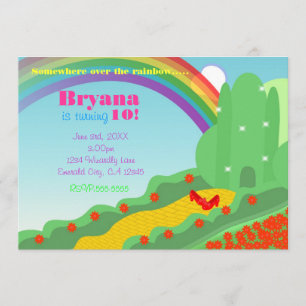 Invitation Magicien de OZ Emerald City Slippers