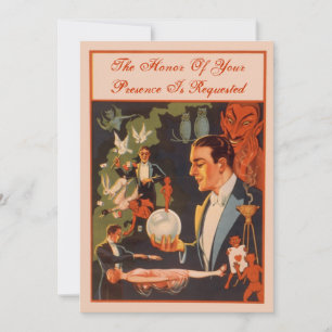Invitation Magicien Fortune Teller Crystal Ball Party