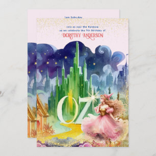 Invitation Magicien Oz Anniversaire Bonne Sorcière Anniversai