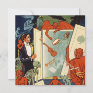 Invitation Magicien vintage Carter la grande magie