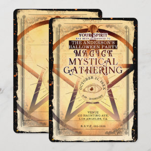 Invitation Magick Mysthering Fortune Teller Eye Party