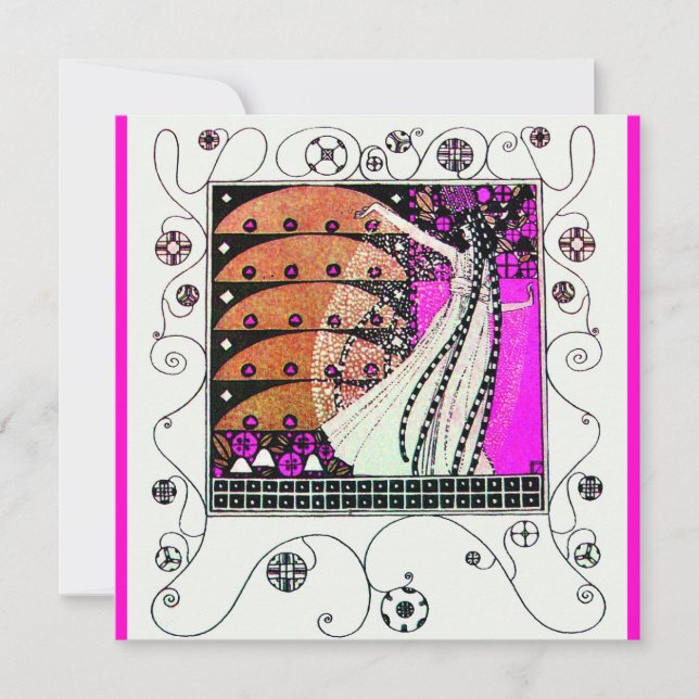 Invitation MAGIE DU PRINTEMPS violet clair brun brun (Devant)