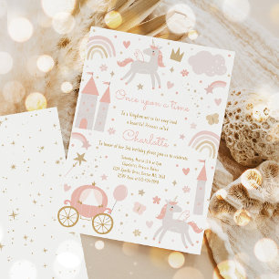 Invitation Magie Princesse habille Fairytale Anniversaire