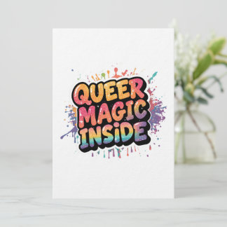 Invitation Magie queer à l'intérieur Conception de citation