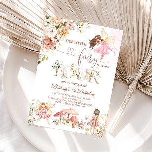 Invitation Magique Anniversaire Papillon Floral Fé