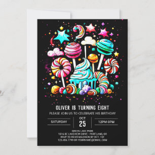 Invitation Magique Candyland Extravaganza Anniversaire