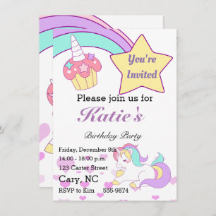 Invitation magique d'anniversaire d'enfants de