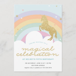 INVITATION MAGIQUE DE FÊTE D'ANNIVERSAIRE DE